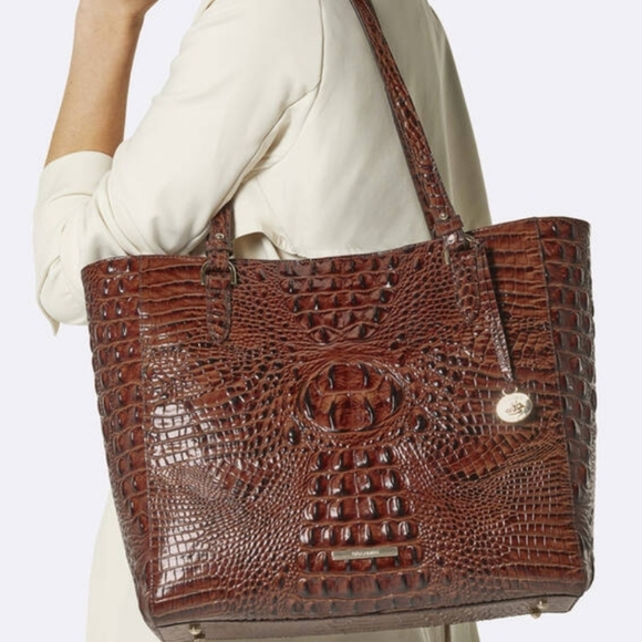 Brahmin Pink Cosmo Melbourne April Tote & Veronica Wallet NWT - Picture 12 of 16